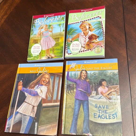 4 American Girl Books Julie & Mary Ellen Paperback/Hardback Books EC - Picture 1 of 4